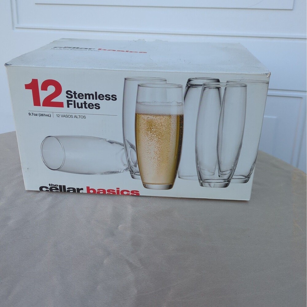 The Cellar Collection 9.7-oz. Steamless Flutes, Glasses Set of 12